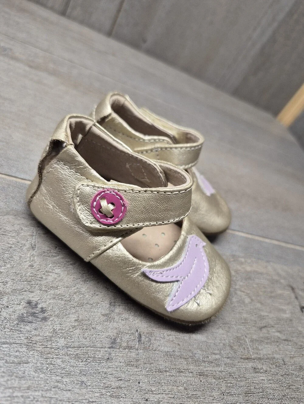 Livie & Luca Pio Pio Maryjane’s Metallic Gold (Girls Size 0-6 Months)